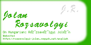 jolan rozsavolgyi business card